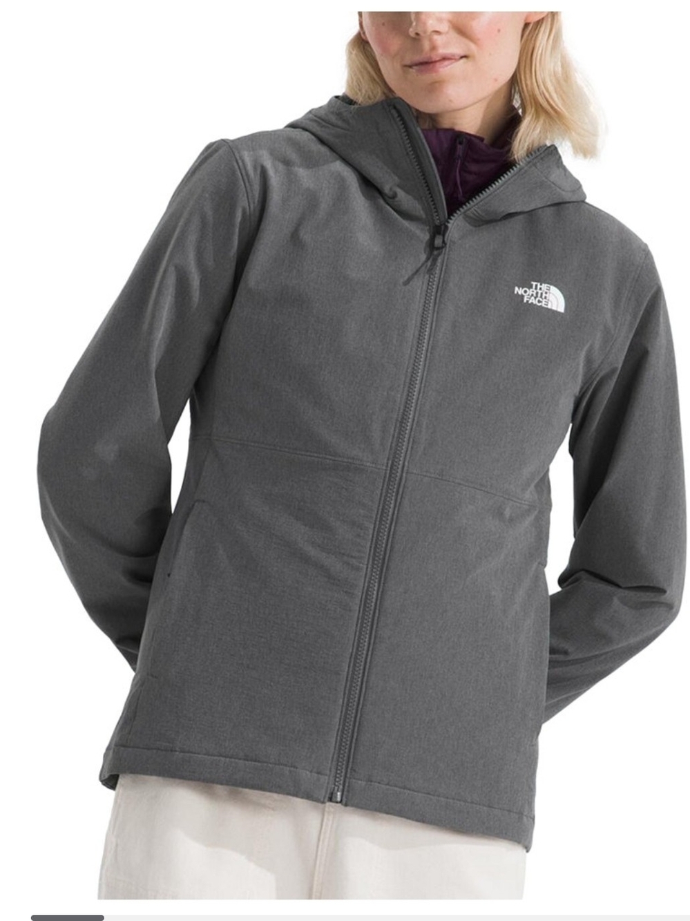 The North Face Women's Hooded Smoke Pearl Raschel Hoodie Jacket M Nwt